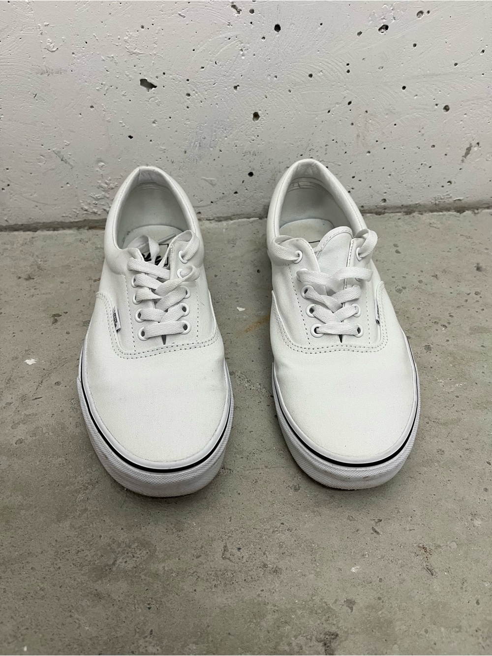 Vans white canvas shoes